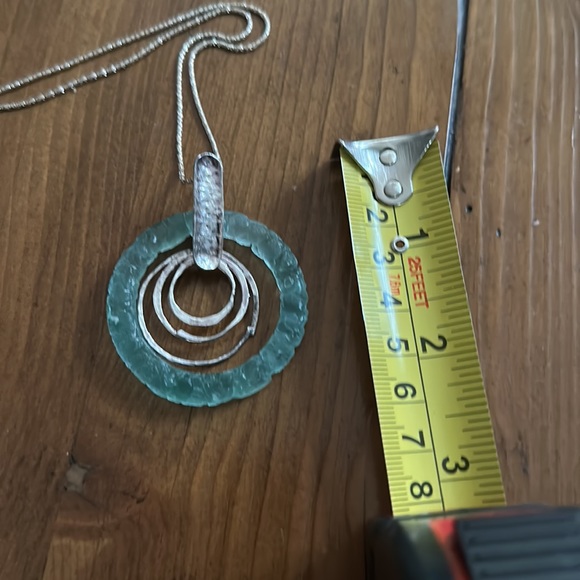 Roman Glass Sterling necklace - Picture 4 of 10